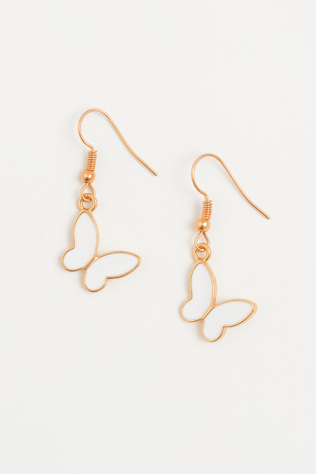 Korean Style Butterfly Earrings – Gold Outline