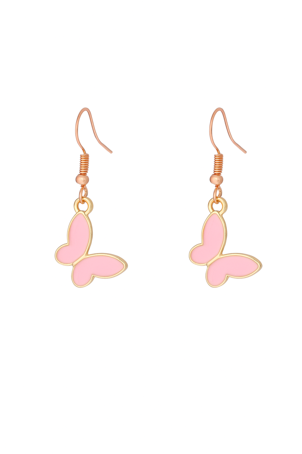 Korean Style Butterfly Earrings – Gold Outline